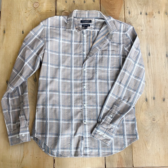 Banana Republic Other - Banana Republic Mens Luxe Flannel Shirt Plaid 100% Cotton Camden Fit